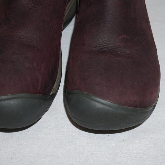 KEEN Boots PRESIDIO II  sz 6.5  Dark Red oiled leather water repel rubber sole - Picture 3 of 12